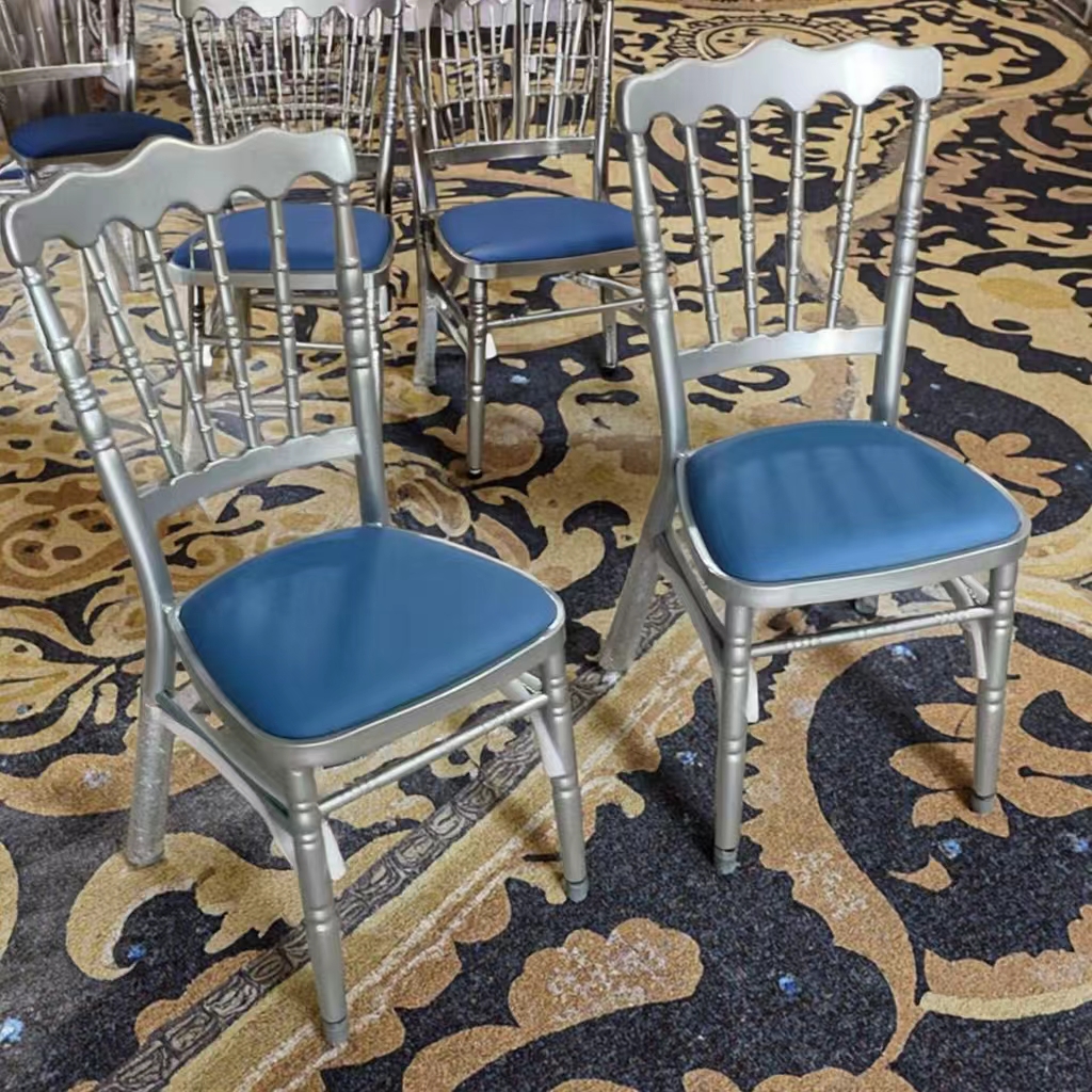 Gold Napoleon Chair with White Cushion