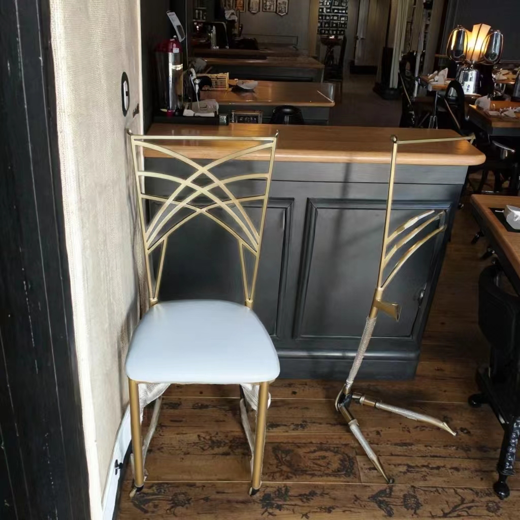 Modern Geometric Backrest Wedding Chair - Model 975