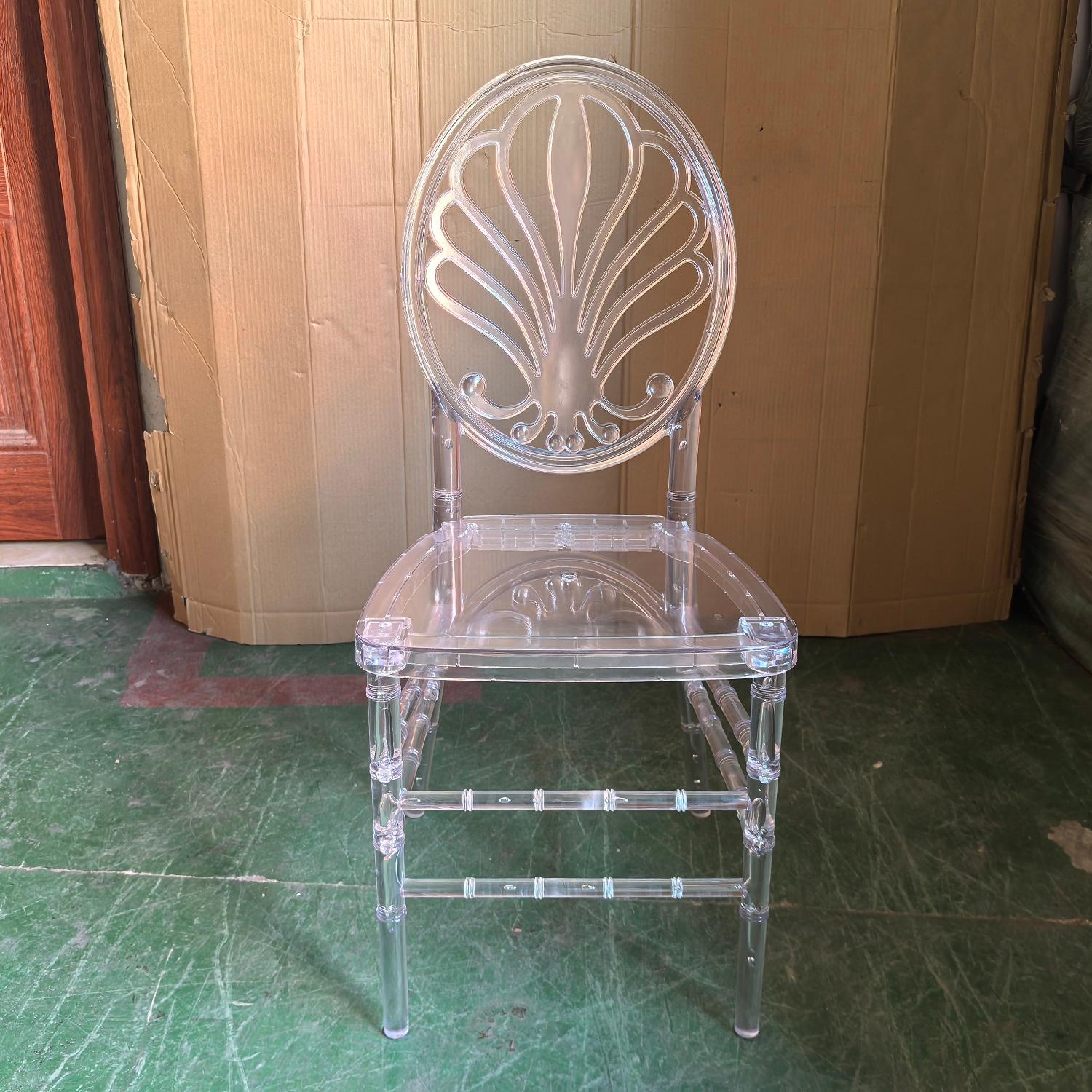 Wholesales High Quality Chair Crystal Wedding Transparent   Chair Acrylic resin Crystal Clear chiavari chair